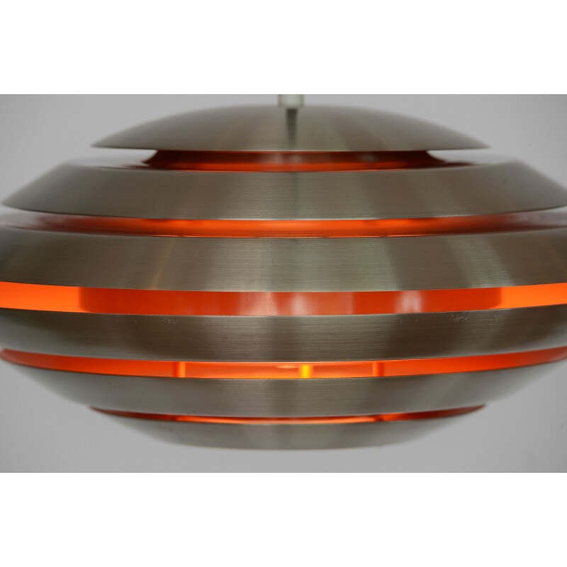 Vintage pendant light Layered aluminum from Jeka Metaltryk. Denmark 1960s