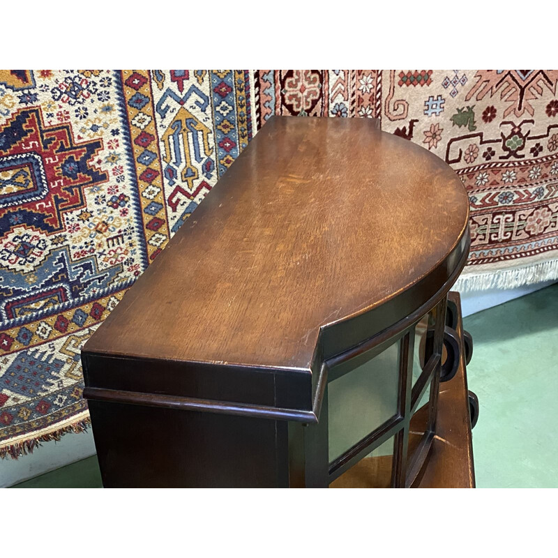 Vintage English Art Deco oak sideboard 1930 