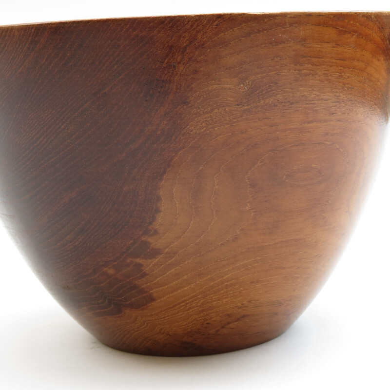 Large vintage Teak Wooden Bowl By Galatix England 1970s