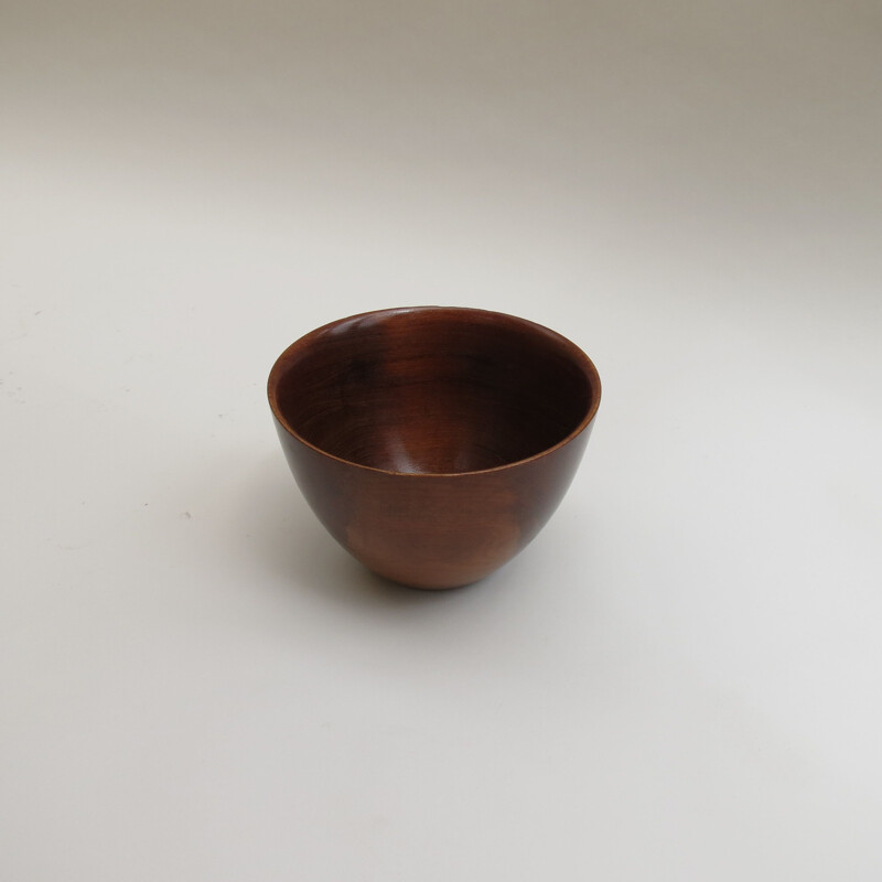 Large vintage Teak Wooden Bowl By Galatix England 1970s