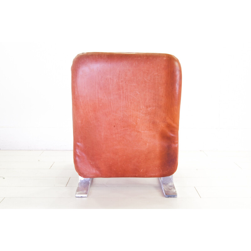 Pair of Vintage Concorde chairs in Buffalo leather Piere Paulin for Artifort 