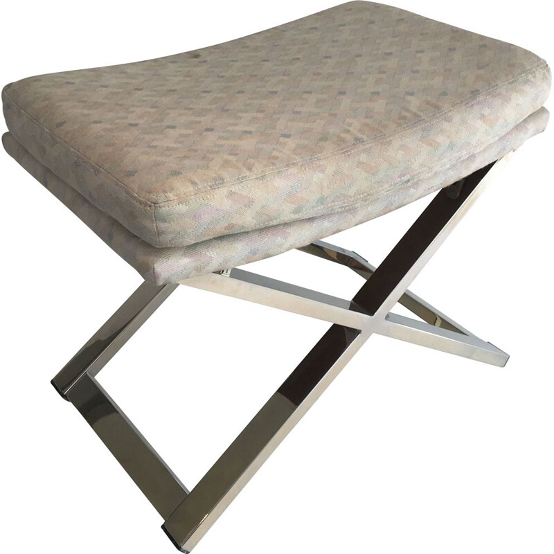 Tabouret vintage en Chrome 1970