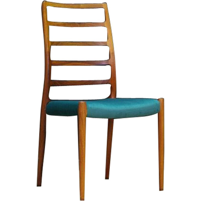 Vintage chair by N.O. Moller for J.L. Møllers, model 82 Danish 1960s