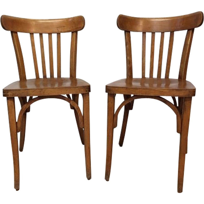 Pair of vintage Luterma 1950 bistro chairs