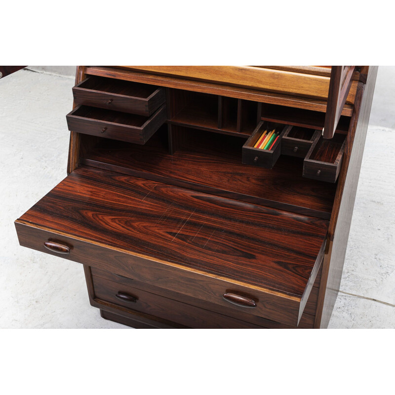 Secretária Vintage Rosewood com armário expositor para Dyrlund, 1960