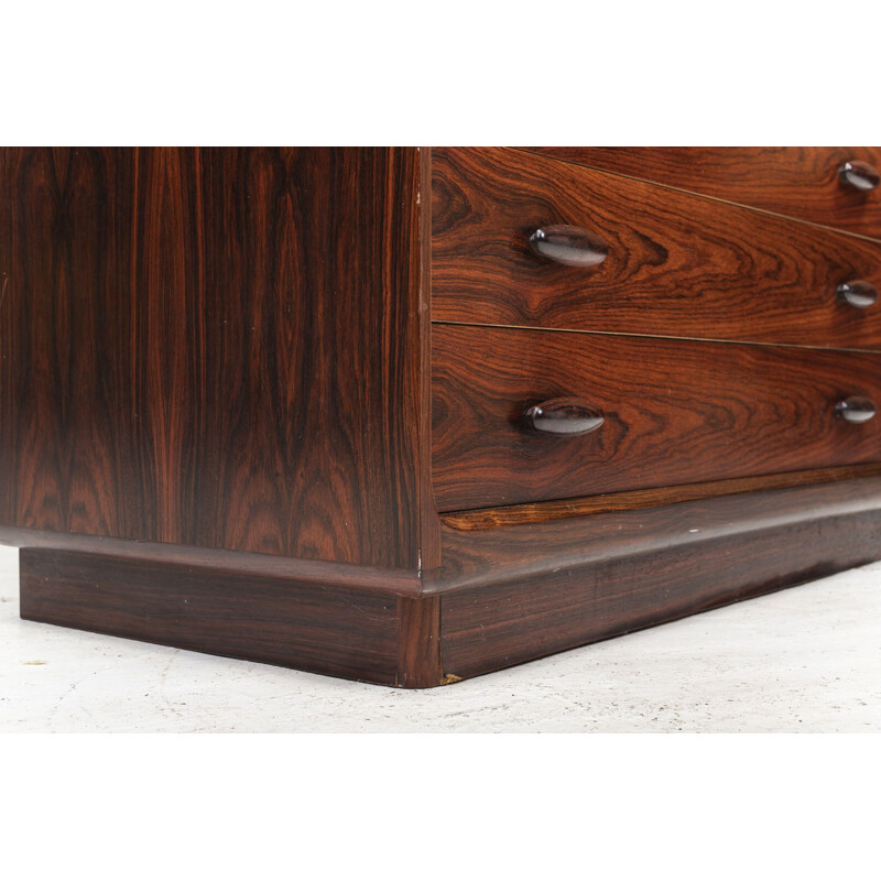 Vintage rosewood secretary with display case for Dyrlund, 1960