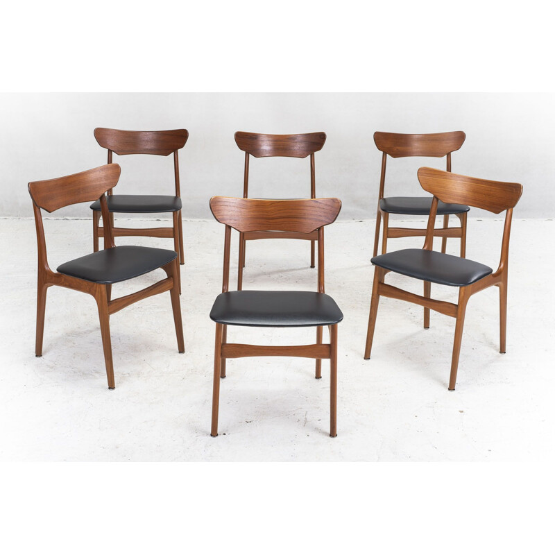 Set of 6 Vintage Dining Chairs by Schiønning & Elgaard for Randers Møbelfabrik, 1960s
