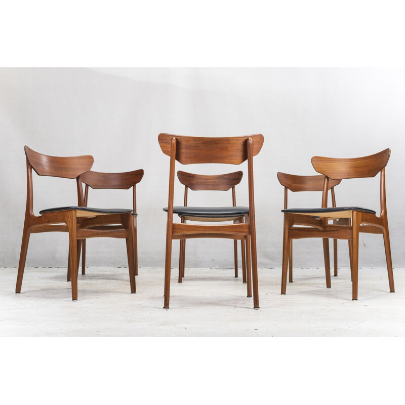 Set of 6 Vintage Dining Chairs by Schiønning & Elgaard for Randers Møbelfabrik, 1960s