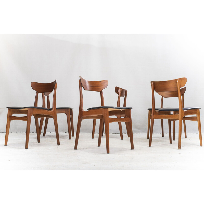 Set of 6 Vintage Dining Chairs by Schiønning & Elgaard for Randers Møbelfabrik, 1960s