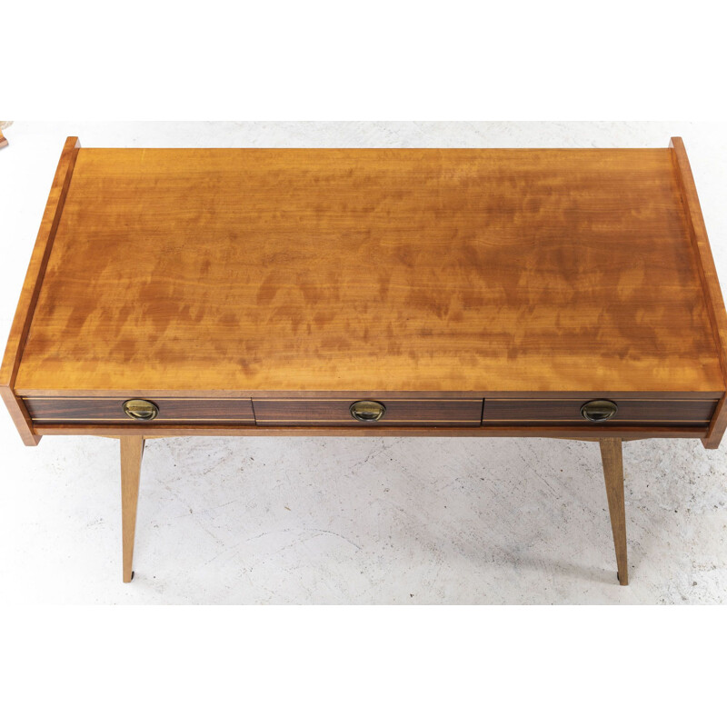 Vintage Rosewood and Makore Desk, 1960s