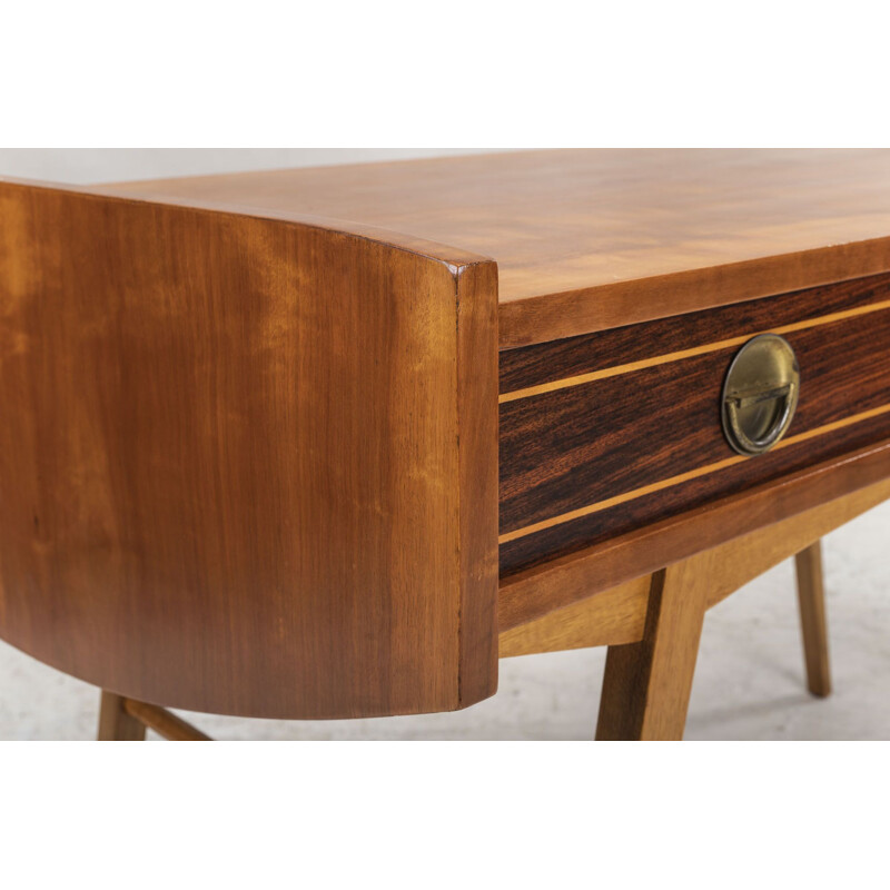 Vintage Rosewood and Makore Desk, 1960s