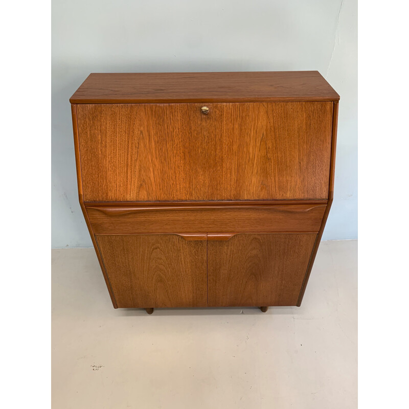 Vintage teak secretaire england 1960s