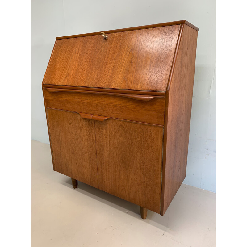 Vintage teak secretaire england 1960s