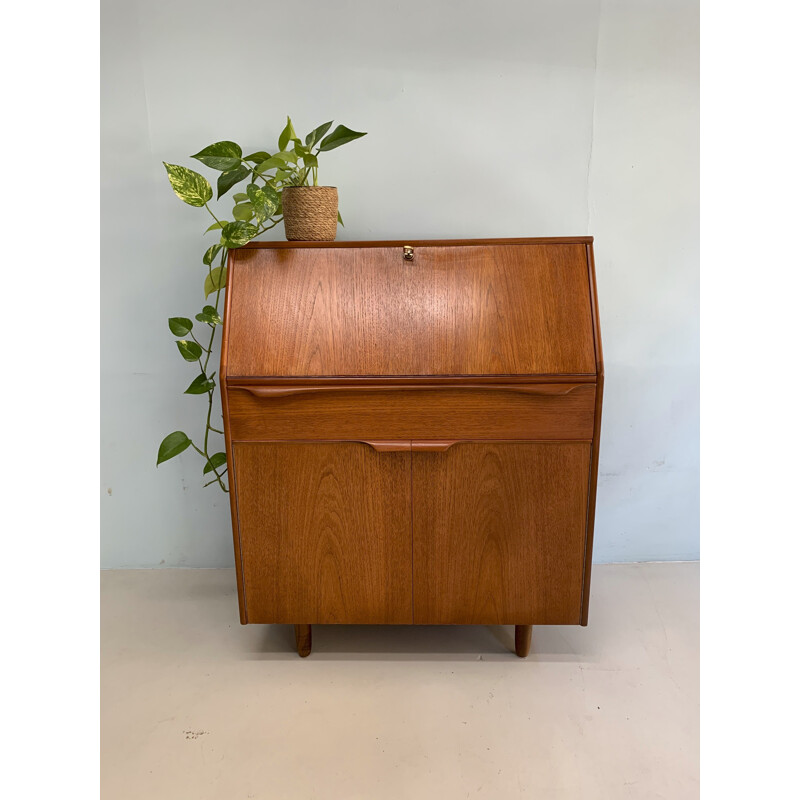 Vintage teak secretaire england 1960s