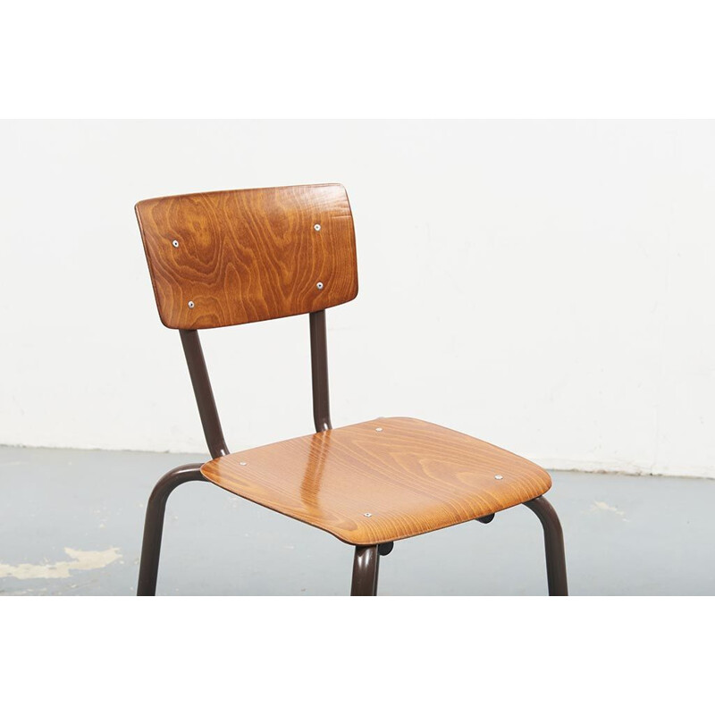 Vintage Chair Pagholz Brown Oak Tubax Pagholz 1960