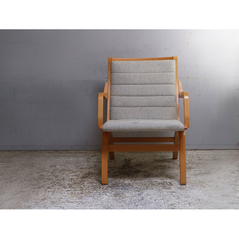 Fauteuil vintage en bois courbé Danois 1970