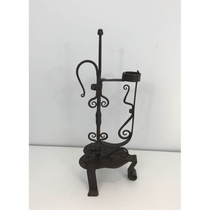 Vintage wrought iron candle holder 1930's