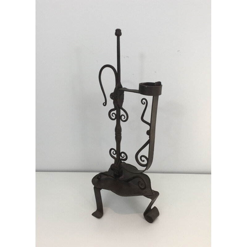 Vintage wrought iron candle holder 1930's