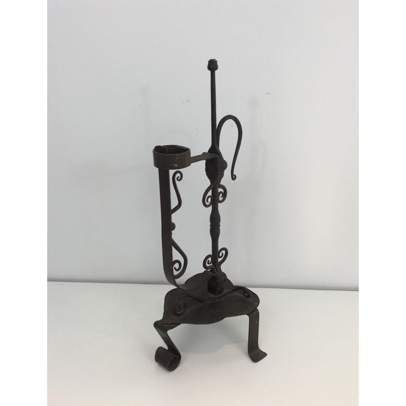 Vintage wrought iron candle holder 1930's