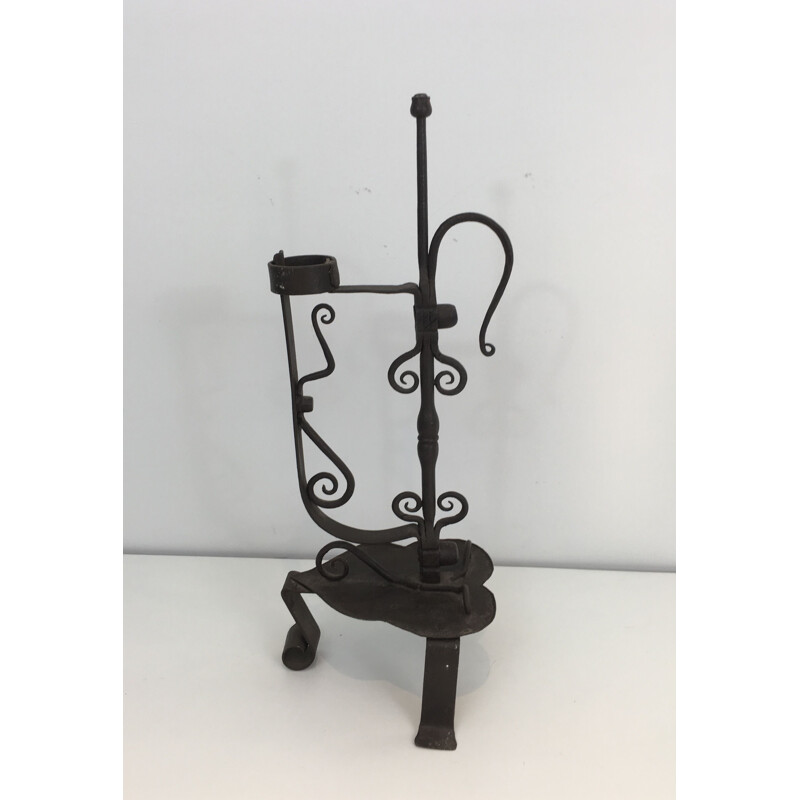 Vintage wrought iron candle holder 1930's