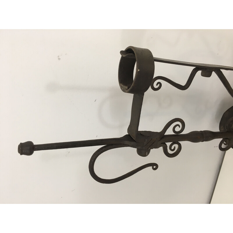 Vintage wrought iron candle holder 1930's