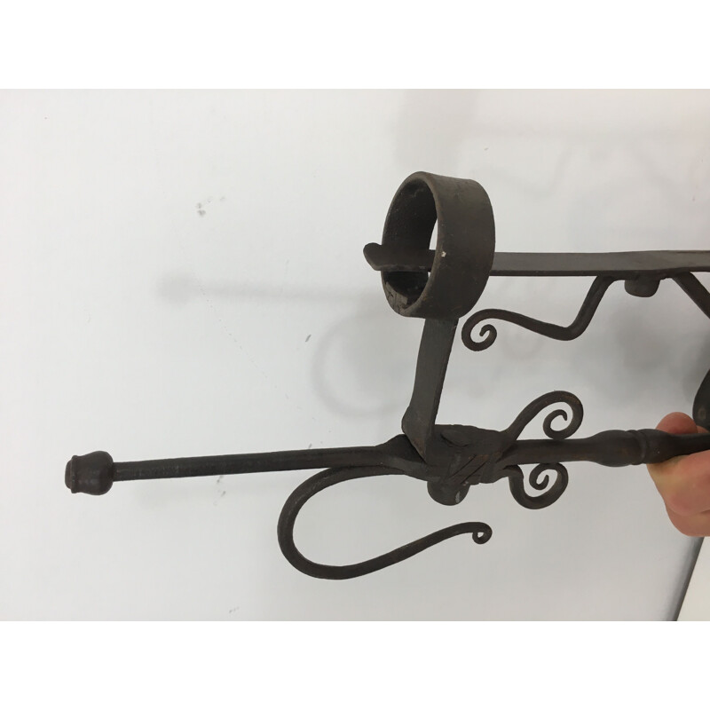 Vintage wrought iron candle holder 1930's