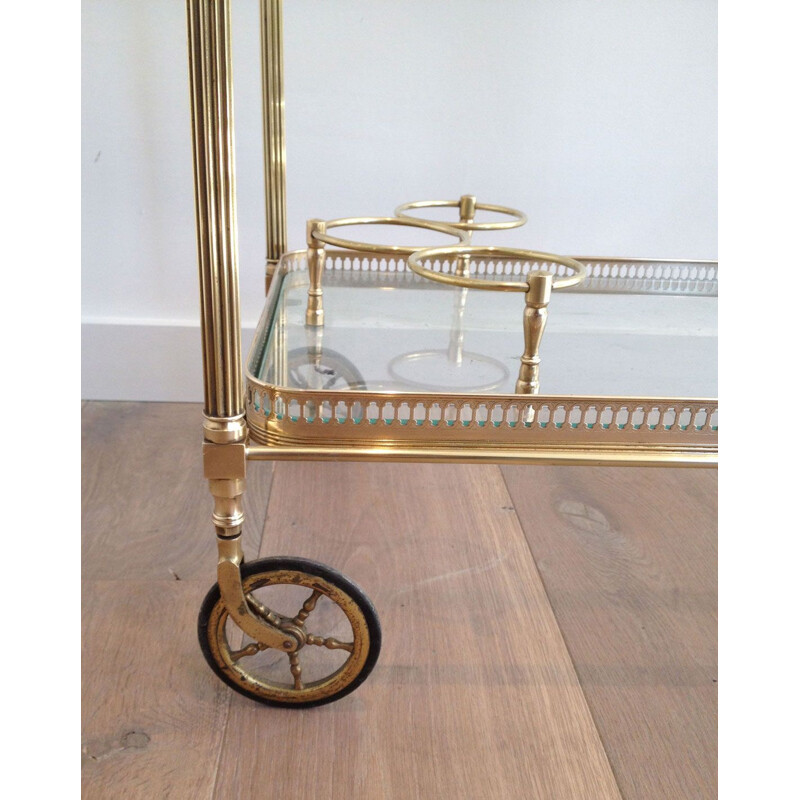 Vintage brass rolling table, 1940