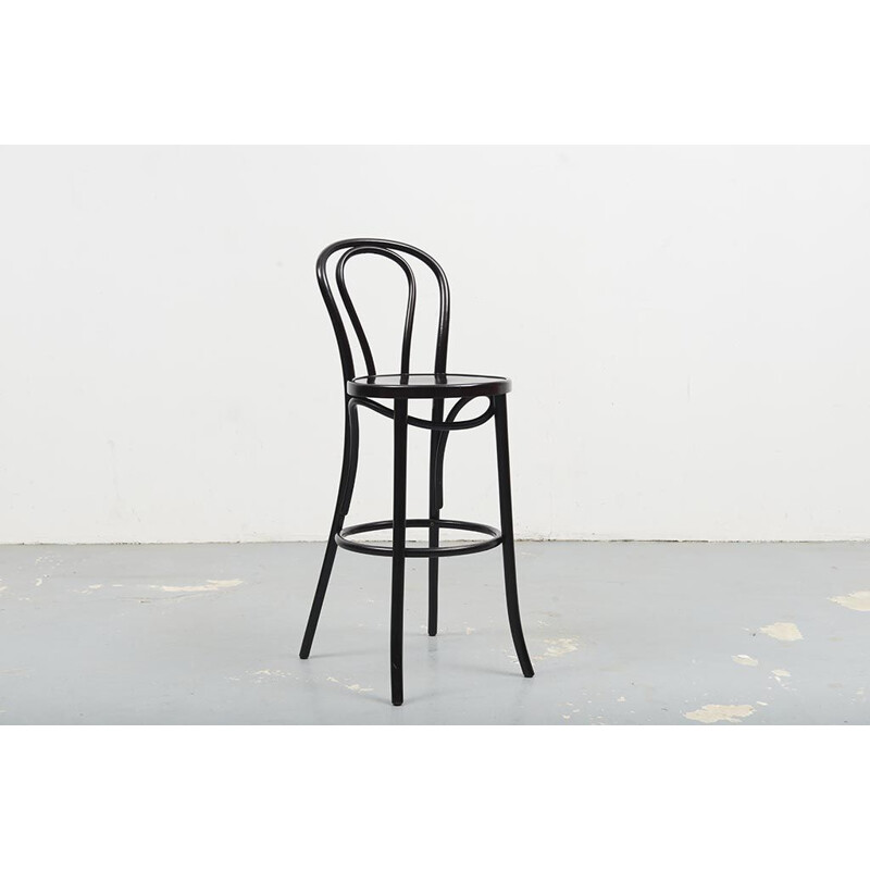 Chaise haute vintage noire style Thonet 18