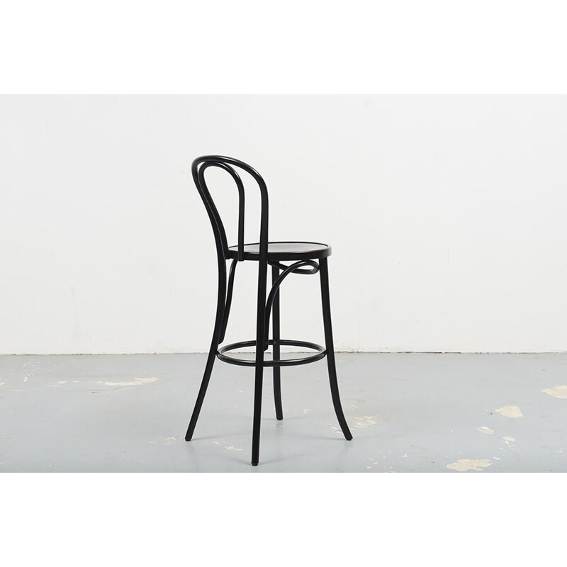 Chaise haute vintage noire style Thonet 18