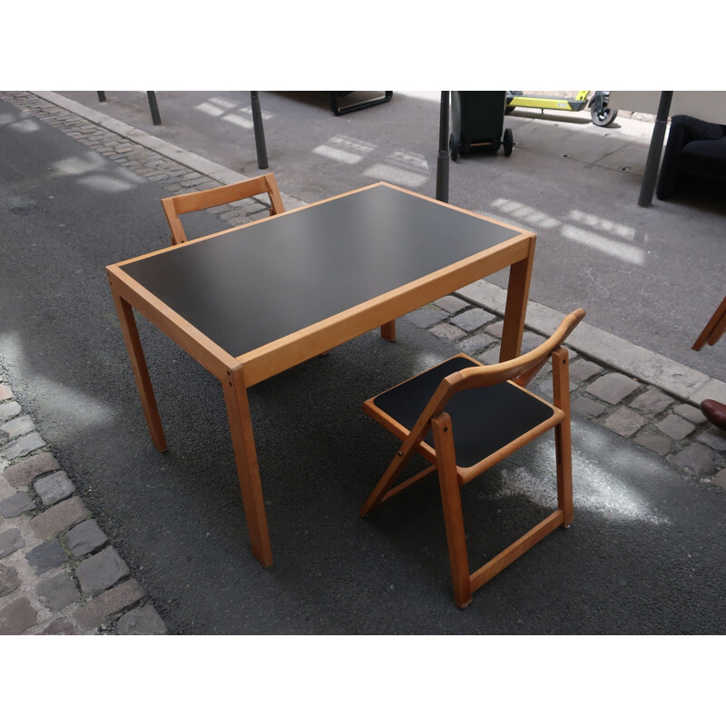 Vintage dining room table and 4 chairs set 1980