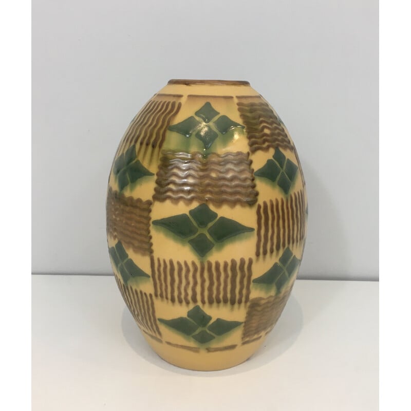 Vase art déco vintage en céramique, 1930
