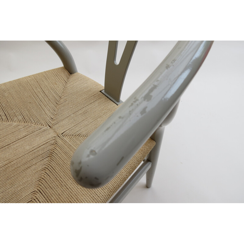 Carl Hansen "Wishbone" chair in beechwood and paper cord, Hans WEGNER - 1940s