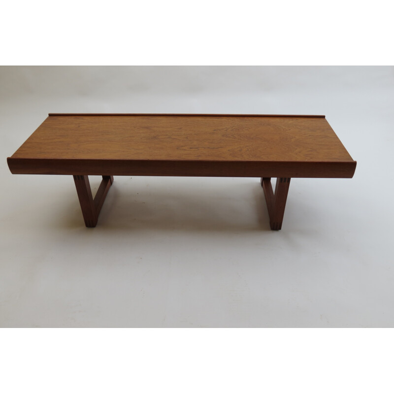 Bruksbo Scandinavian coffee table in teak, Torbjørn AFDAL - 1960s