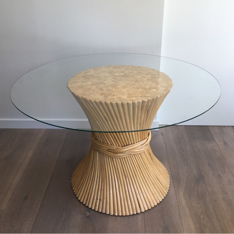 Table de Salle Manger vintage Ronde Diabolo 1970