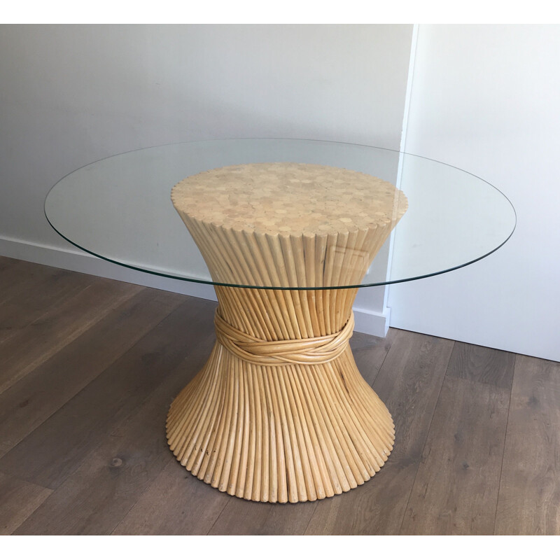 Table de Salle Manger vintage Ronde Diabolo 1970