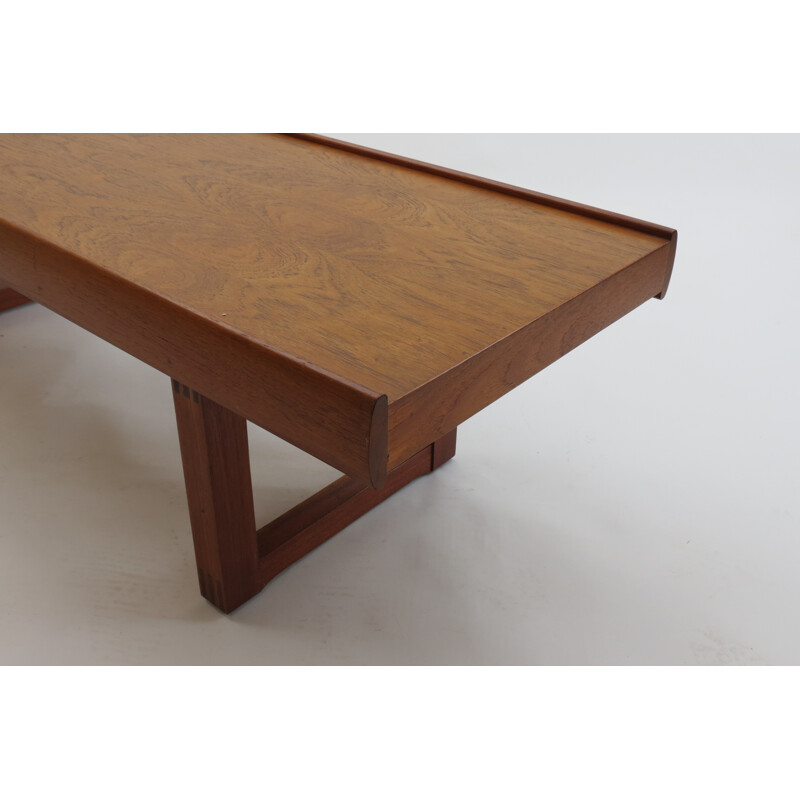 Bruksbo Scandinavian coffee table in teak, Torbjørn AFDAL - 1960s