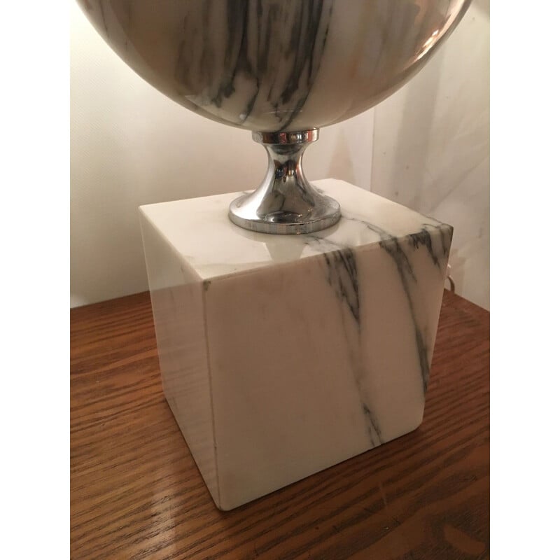 Vintage marble barber lamp 1970 