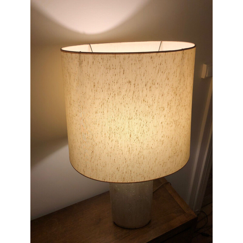 Vintage travertine lamp, 1970