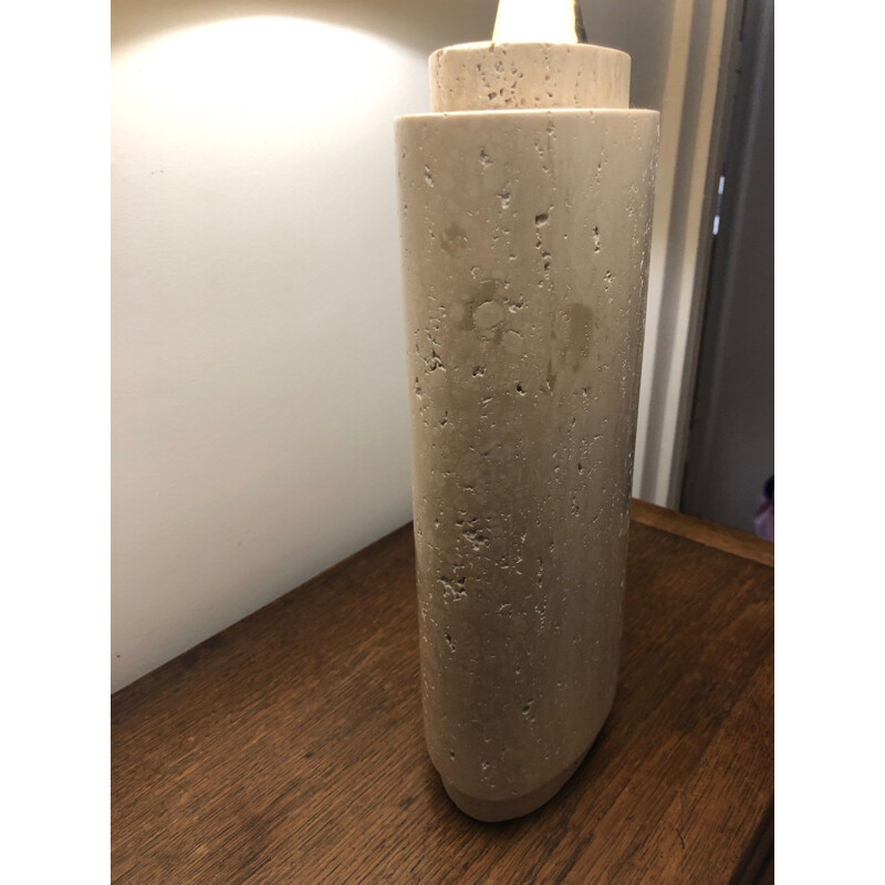 Vintage travertine lamp, 1970