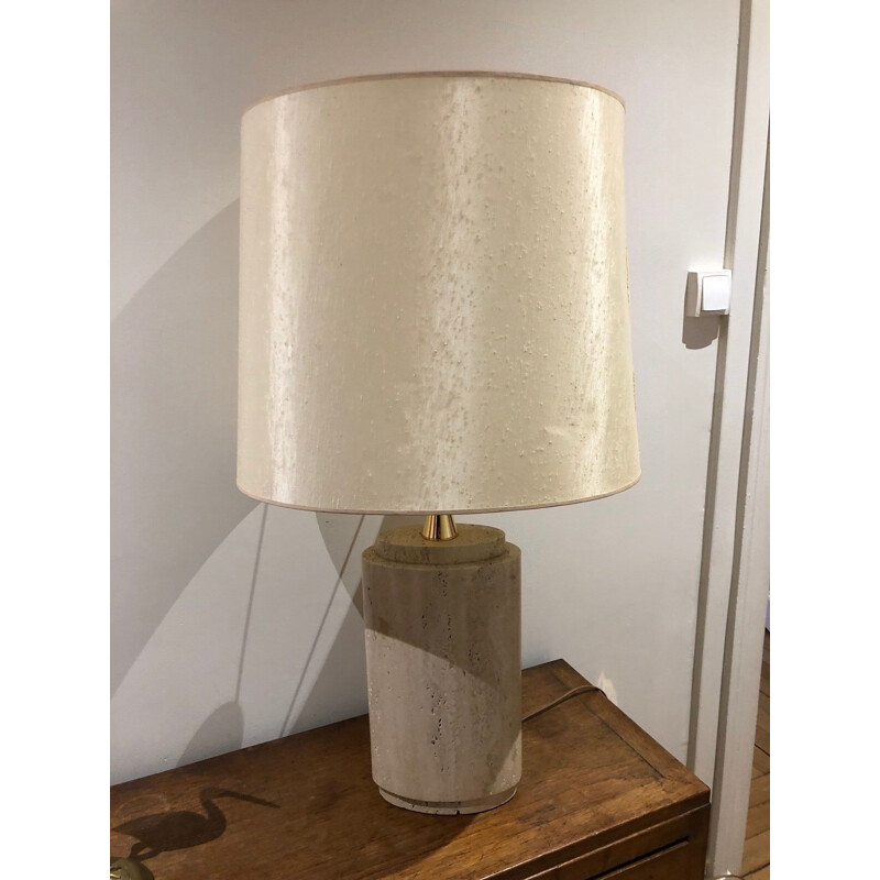 Vintage travertine lamp, 1970