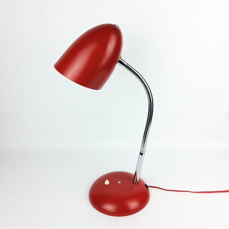 Vintage Bauhaus lamp rood metaal 1950