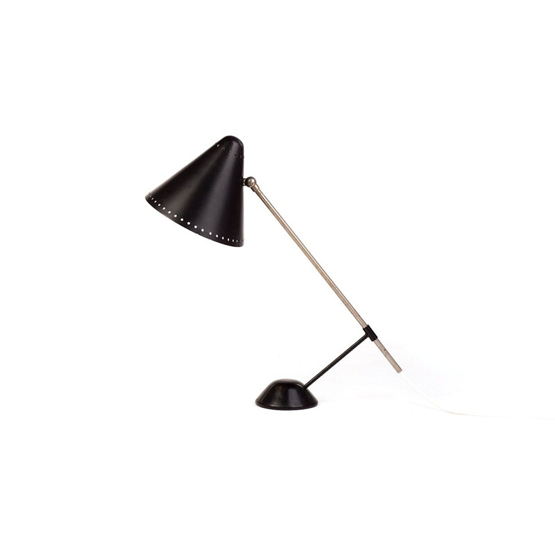 Mid century Floris Fiedeldij black table lamp for Artimeta, 1956