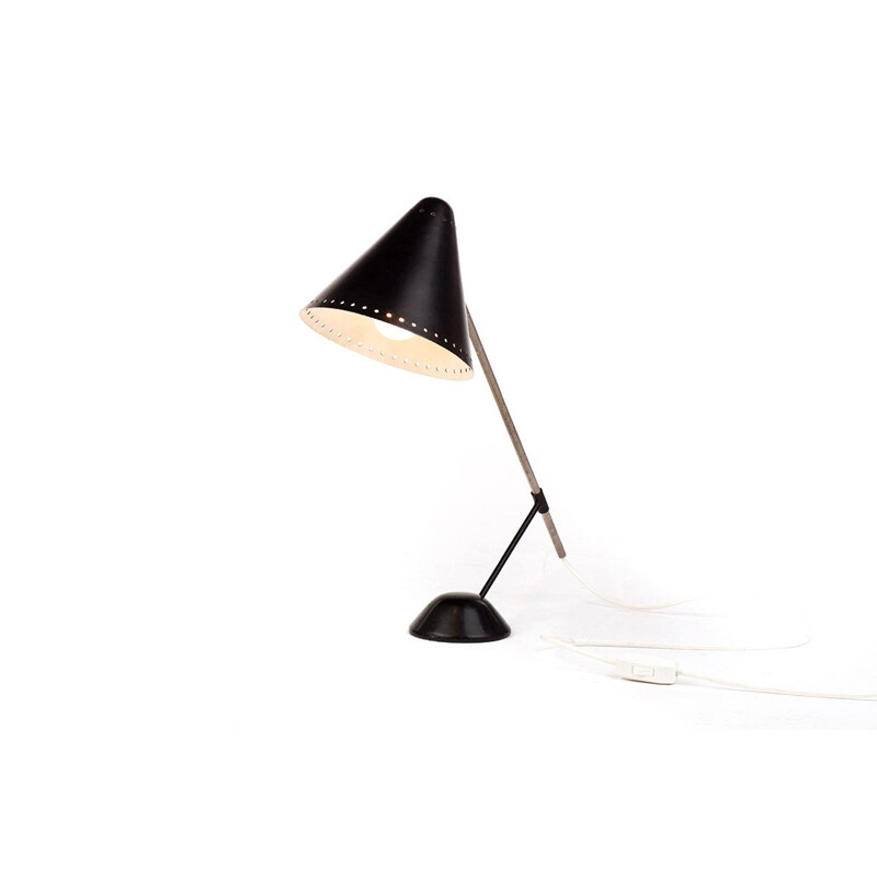 Mid century Floris Fiedeldij black table lamp for Artimeta, 1956