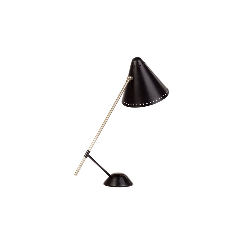 Mid century Floris Fiedeldij black table lamp for Artimeta, 1956