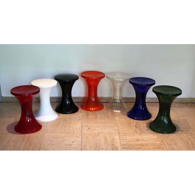 Vintage stool "TamTam krystal candy" by Henry Massonnet, 2002