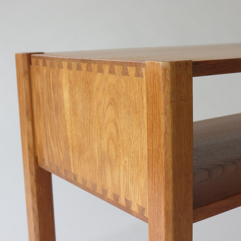 Vintage Oak Side Table Bedside Table By Paul Litton With Dovetail 1960s