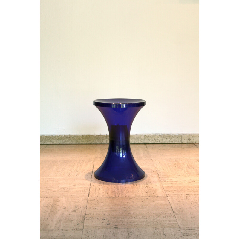 Vintage stool TamTam Krystal Indigo, Henry Massonnet 2002