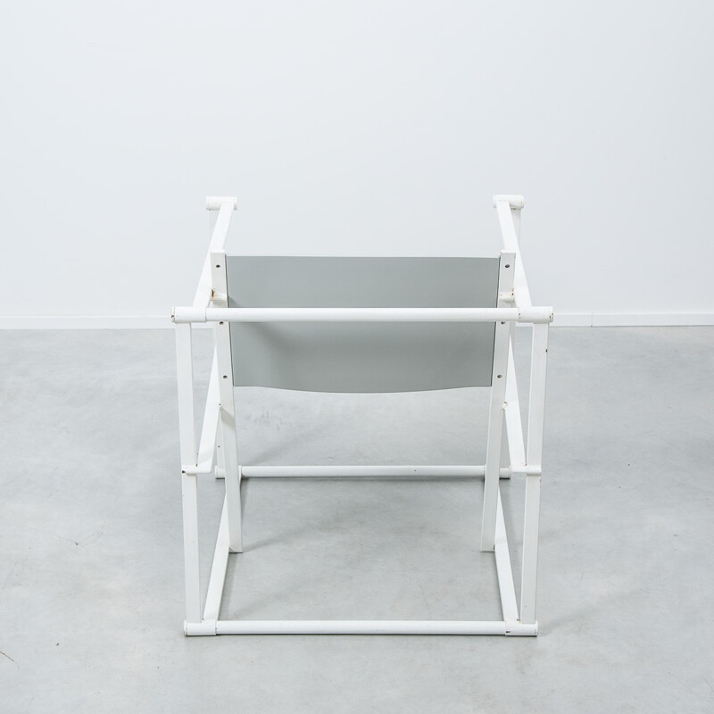 "FM61" Grey cube chair and table set, Radboud VAN BEEKUM - 1984