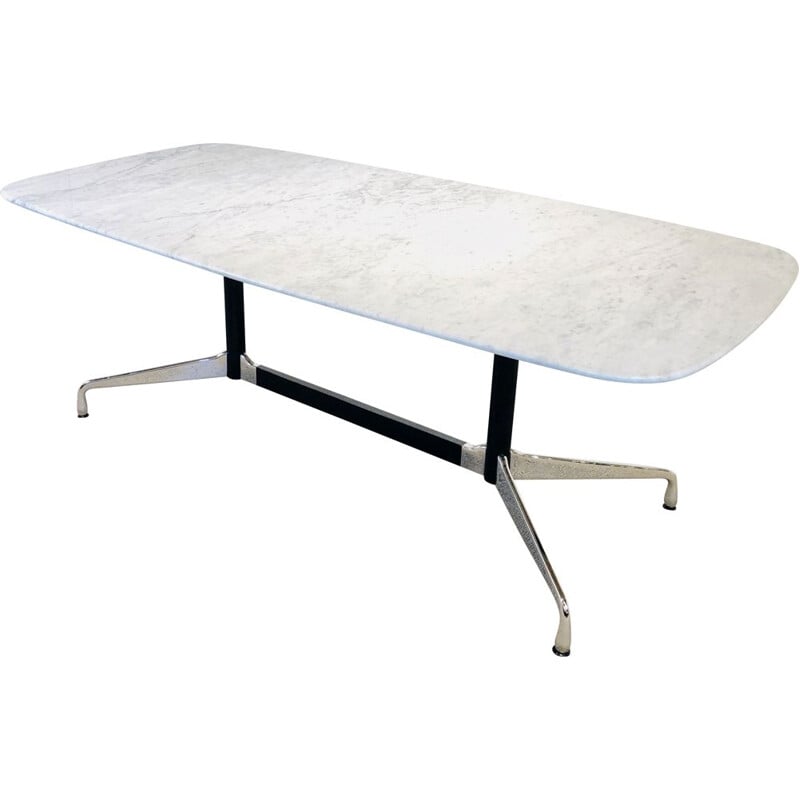 Vintage segmented marble dining table, Eames for Vitra