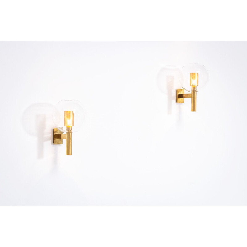 Pair of vintage V80 wall lamps by Hans Agne Jakobsson for Hans-Agne Jakobsson, 1959